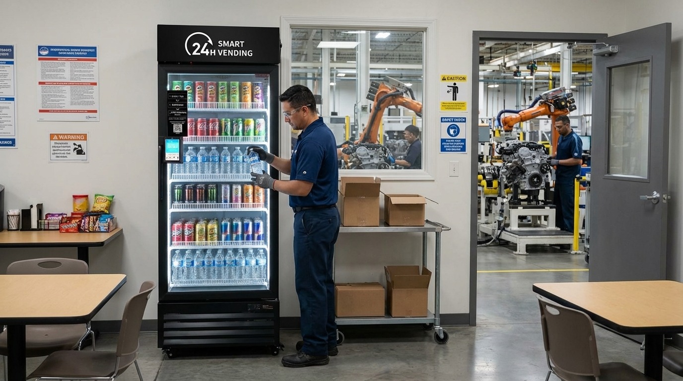 Smart mini-mart in an office or apartment lobby